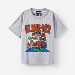 7346363-189-2 Blink 182 Music Drop Shoulder Short Sleeve Tee