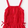 Shirred Bow Jumpsuit