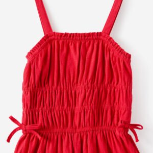 7348339-02-1 Shirred Bow Jumpsuit