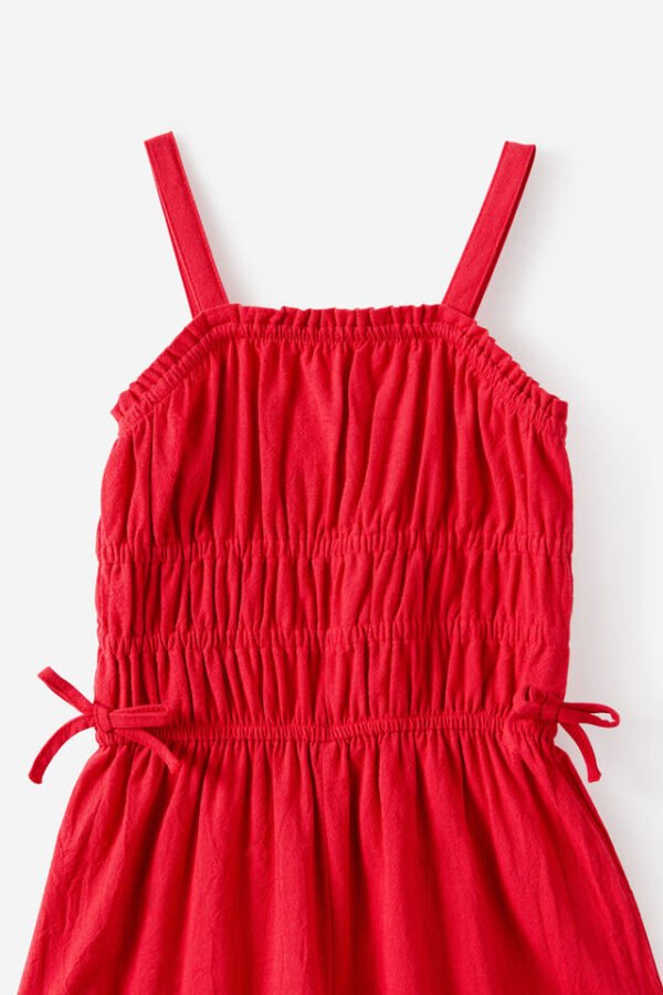 Shirred Bow Jumpsuit